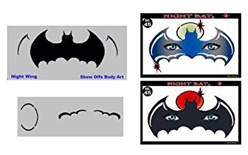 Face Painting Stencil - StencilEyes Night Bat
