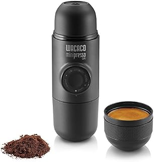 Wacaco Minipresso GR, Portable Espresso Machine, Compatible Ground Coffee, Hand Coffee Maker, Travel