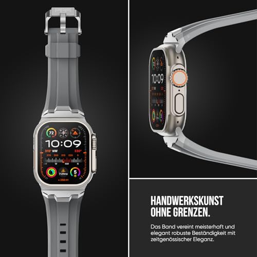 Bracelet Apple Watch compatible 42/44/45/46/49mm gris titane - 3