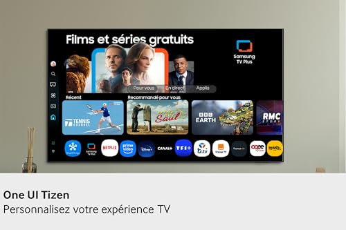 Samsung TV AI 43 Pouces QLED 43Q8F 4K Smart TV, Quantum Dots, Q4 AI Processor, WiFi, Airplay, HDR, Q-Symphony, OTS Lite, Knox Security, Gaming Hub, Bixby, Application opérateurs intégrées