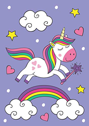 kizibi® Poster licorne DIN A2 pour chambre d'enfant et chambre de bébé, Affiche de décoration pour filles, licornes pour chambre d'enfant, Impression d'art de qualité supérieure Poster mural