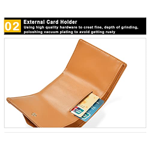 Leather Women's Wallets With Rfid Blocking,Mini Coin Pouch, Multifunctional Women's Wallet With Soft Touch, Snap Closure Small Card Holder,Black,One Size #TOP5