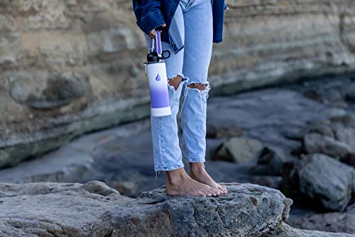 Hydro Cell Stainless Steel Insulated Water Bottle With Straw - For Cold & Hot Drinks - Metal Vacuum Flask With Screw Cap And Modern Leakproof Sport Thermos For Kids & Adults (Lavender/White 24Oz) #TOP6