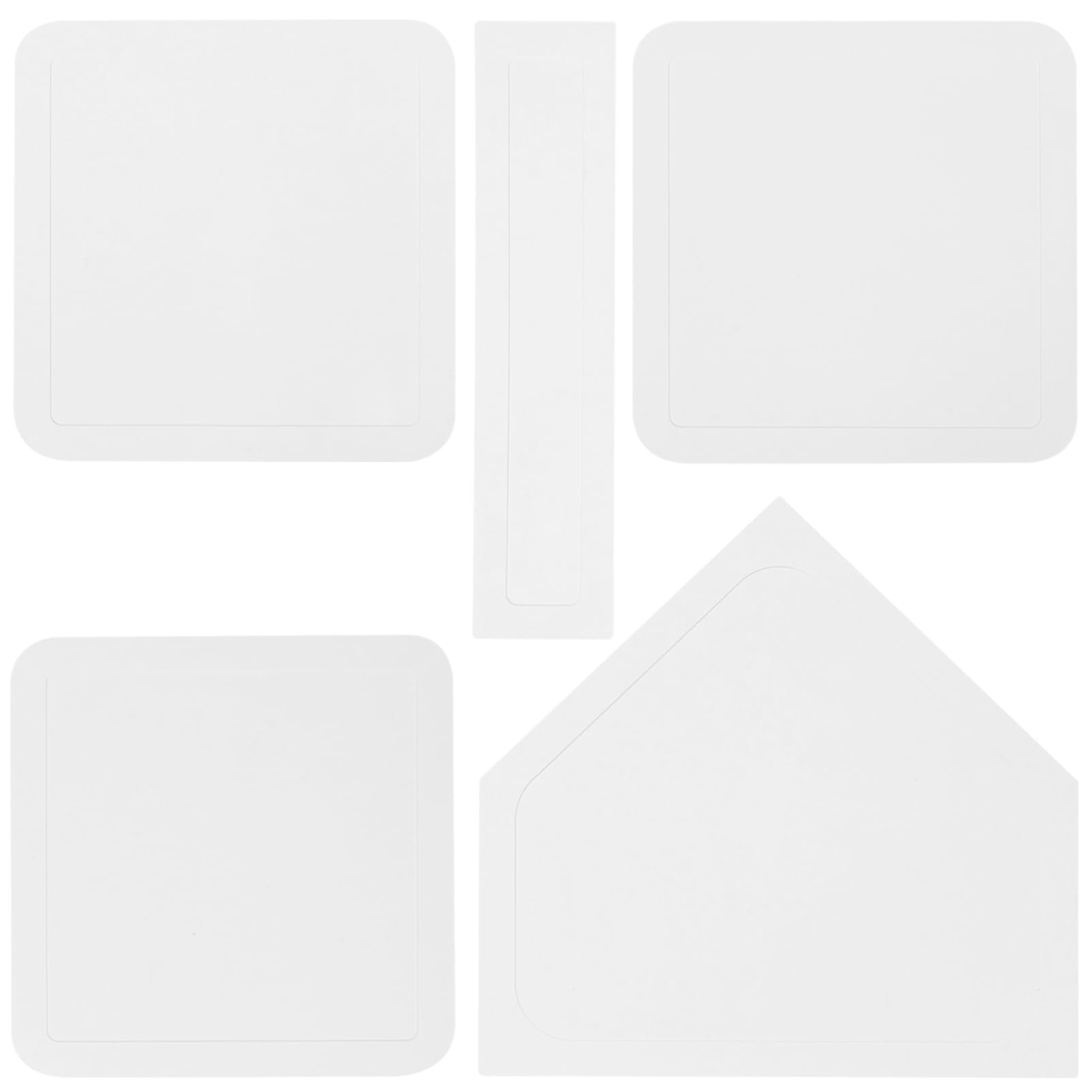 Toddmomy 5pcs Rubber Baseball Plate Non- Pitcher Bases for Use for Backyard Softball Teeball and Kickball Practice