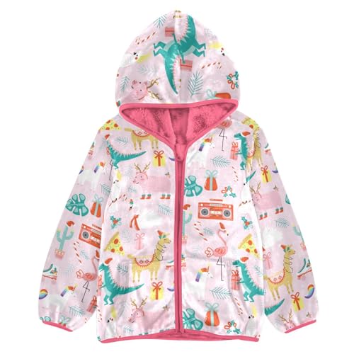 OTVEE Christmas Cute Animals Kids Hoodie Jacket Fall Spring Full Zip Warm Outwear Coat