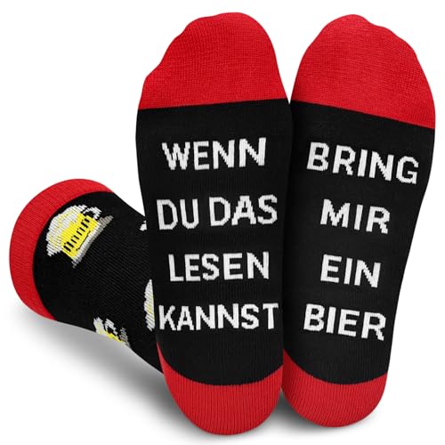 Gemtte Lustige Socken Herren Geschenke für Papa, Fun Bier Socken 40-46, Geburtstagsgeschenk Vatertagsgeschenke für männer Herren Papa Opa Originelle Geschenk Männertag WeihnachtenGeschenk