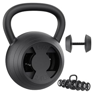 2-in-1 Adjustable Kettlebell Sets, 15-45LB Kettle bells Weights Set Used as Adjustable Dumbbell for Men/Women Home Gym Strength Training
