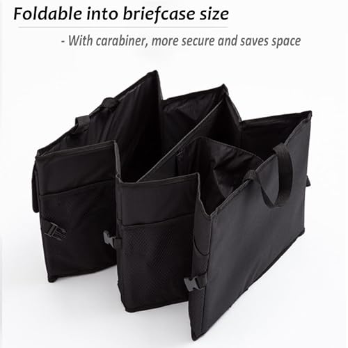 BDHYYM Organizador de Maletero Coche, Caja Plegable, Organizador Maletero Coche organizador de coche para Almacenamiento Plegable Impermeable, Accesorios coche Interior, Cinchas Ajustables - imagen 5
