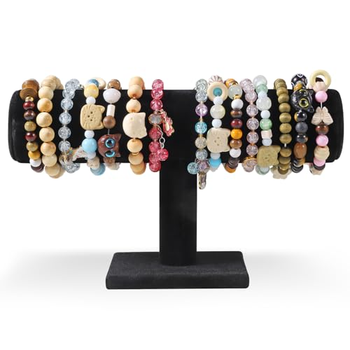 Velvet T-Bar Bracelet Holder Stand Jewelry Display for Vendors