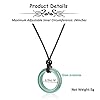 Jovivi Healing Crystal Pendant Necklace Women Natural Green Aventurine Crystals Gemstones Quartz Round Stone Cord Necklace Adjustable Jewellery Gifts Men #5