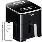 Typhur 8QT Sync Air Fryer with Built-in Wireless Meat Thermometer, 9-in-1 Smart Non Toxic Ceramic Airfryer for Quick Easy Meals, 450°F Max, Cooks 6lb Whole Chicken, Dishwasher Safe, 120V