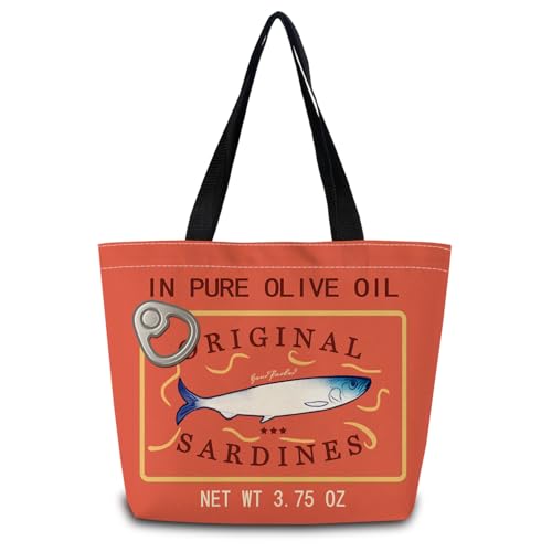 Bolso Tote Original Sardines con Bolsillo Interior y Correa de Hombro miniatura 1