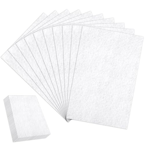 Stiff White Felt Sheets for Crafts 10 Pieces 7 X 11 Soft Thick Craft Hobby Felt Fabric Sheets for DIY Art Sewing Projects and Making Supplies