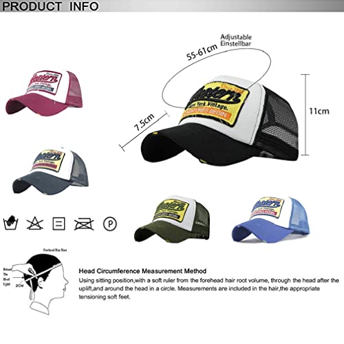CheChury Unisex Baseball Cap Foldable Mesh Hats Vintage Trucker Cap Embroidered Distressed Casual Outdoor Sport Hats