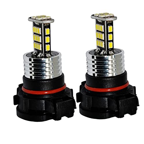 Alla Lighting Super Bright 5202 5201 LED Fog Lights Bulbs 2000 Lumens 3020 30-SMD PS19W 12085 PS24WFF Replacement for Cars,Trucks, 6000K Xenon White