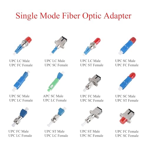 Adaptateur fibre optique UPC FC LC SC ST monomode mâle femelle en lot de 5 - 2
