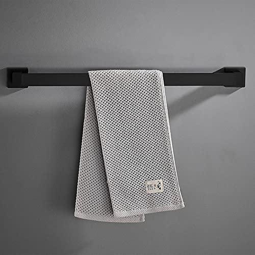 Toallero de pared negro de aluminio de 80cm para baño y cocina 5