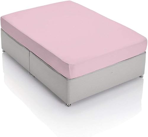 Miniatura 10 de Sábanas bajeras de 400 hilos, 100% algodón, 1 pieza, sábana bajera de 15 pulgadas de profundidad, color liso (tamaño King, azul rey)