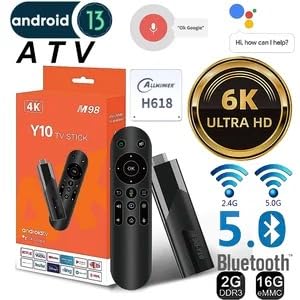 LEMFO ATV Mini TV Stick, Android 13, Allwinner H618, Quad Core, Cortex A53, suporte a vídeo 8K, 4K,