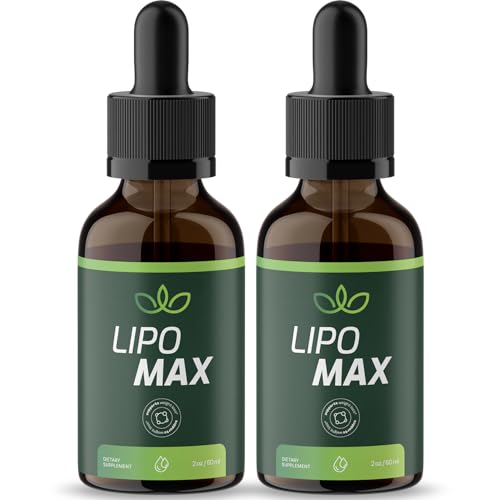 (2 Pack) Lipo Max Plus - Official Lipo Max Plus Drops Liquid Premium Advanced Formula Natural Support, LipoMax Plus Supplement for Overall Health & Wellness Vitamin Droppers, 2 Bottles for 2 Months
