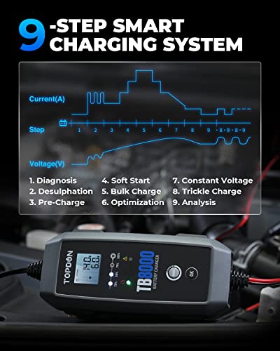 Autobatterie Ladegerät TOPDON TB8000 für 6V und 12V Batterien