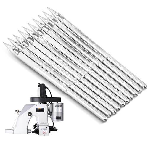 Hanchen Heavy Duty Bag Sewing Needles, 10pcs Packing Needles Sewing Tool 2” for Sealing Gunny Sack Burlap PP Kraft Paper Woven Bag Packing Stitching Needle Accessories for C-492 Heavy-Duty Bag Closer