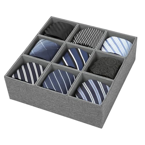 Organizador de cajones | Organizador de 9 compartimentos para cajones de ropa, cinturones, calcetines, ropa interior, almacenamiento para sujetador, viaje, ducha, mesita de noche