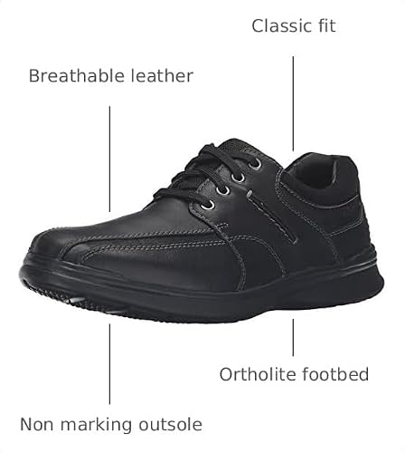Clarks Clarks Collection Men's Cotrell Walk Oxford, Black Oily 13 M US