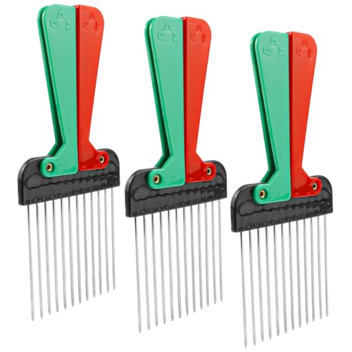 Set 3 Peines plegables de metal para cabello y barba miniatura 1