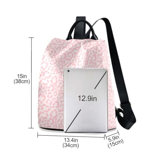 Image of ALAZA Pink Leopard Cheetah Print Backpack Purse for Women Anti Theft Fashion Back Pack Shoulder Bag