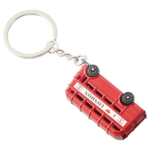 Toyvian London Schlüsselanhänger mit Telefonzelle und Bus, Big Ben London, Souvenir, Geschenk, 4 Stück