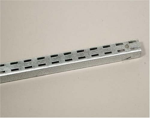 Knape & Vogt John Sterling FAST-MOUNT Adjustable Wall Standard, 48-inch, Galvanized, BK-0100-4, Brushed Nickel