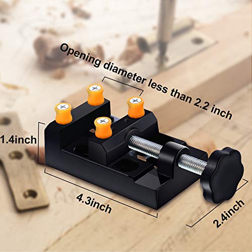 37 Pieces Hand Drill Set, Include Pin Vise Hand Drill with Mini Drills, Twist Drills and Bench Vice for Craft Carving DIY