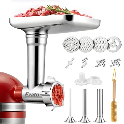 Ezato Meat Grinder Attachment for KitchenAid Mixer, Food Grinder...
