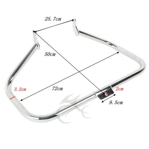 Xfmt Chrome Engine Guard Highway Crash Bar Compatible With Harley Softail Fat Boy Lo Flstfb 2000-2017 #TOP1