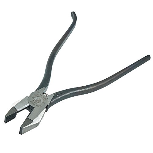 Klein Tools 201-7CST Rebar Work Pliers with Spring-Loaded Action, Induction Hardened Knives and Handle Tempering