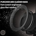 ABRAMTEK X20 Powered Bluetooth Bookshelf Speakers, aptX HD Bluetooth, USB & AUX Input, Sub Out (Pair) - Image 4