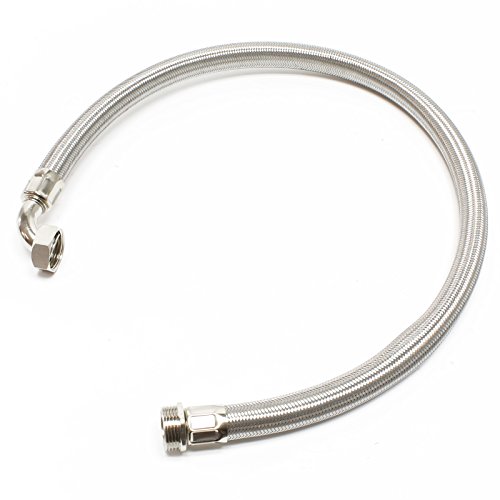 Preisvergleich Produktbild Stahlflex-Wasserschlauch 1m (1Zoll) für Hauswasserwerke