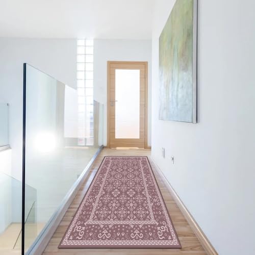Alfombra por metros para pasillo vintage transitable y lavable 6