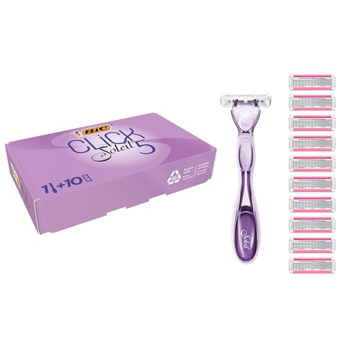 BIC Click 5 Soleil Maquinilla de Afeitar Mujer + 10 Cuchillas Recambio de 5 Hojas