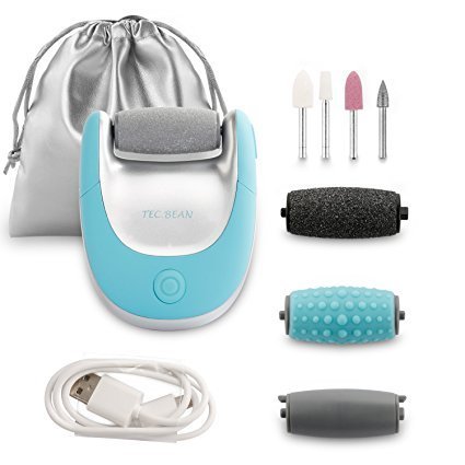 Rechargeable Foot File Electric Manicure Pedicure Set Nail Buffer Polisher with 4 Manicure Attachments and 3 Extra Rollers