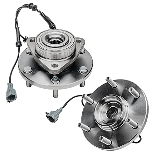 Detroit Axle - 2 Front Wheel Bearing Hubs for Nissan TITAN Pathfinder Armada Infiniti QX56, Bearing Hubs Replacement Wheel Bearing and Hubs Assembly Set, Pair Hubs