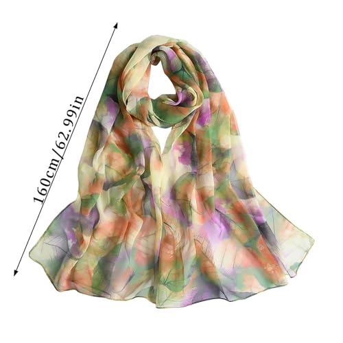 YOLAI Women’S Lightweight Elegant Floral Pattern Scarf Fashion Scarves Sheer Scarfs Shawls For Evening Dress3