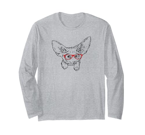 Mens Womens Kids Red Glasses Illustration Fennec Fox Lover ����T�V���c