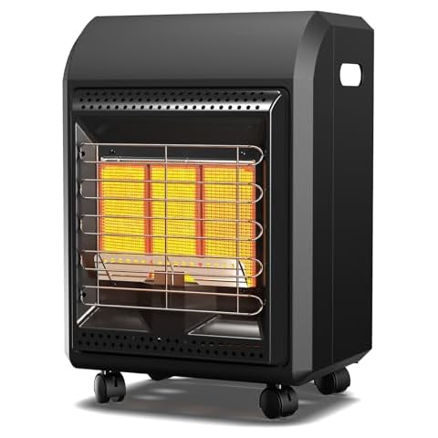 Jocoevol Propane Heater, 6000 to 18000 BTU 3 Setting Propane Tank Heater with Regulator,Cordless Portable Propane Heaters for Garages, Yards and Camping Use Cover