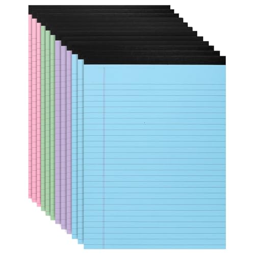 Blocs de notas legales de colores 8.5x11.7 con líneas anchas y papel de 80 g/m²