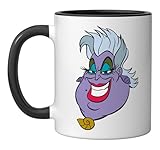 Disney Villains The Little Mermaid Ursula Big Face Costume Ceramic Mug, Black/White