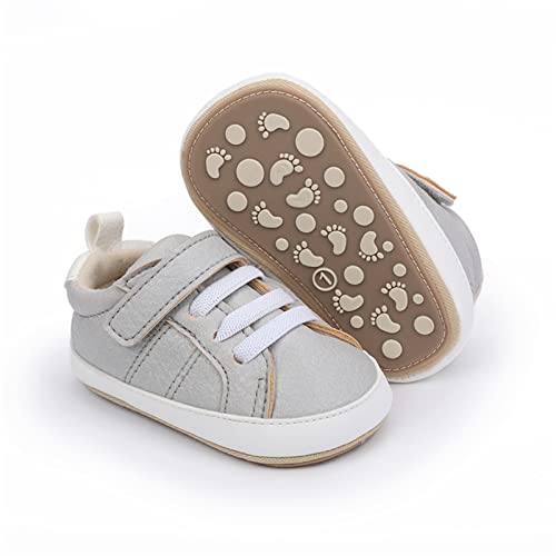 Image of RVROVIC Baby Boys Girls Anti-Slip Sneakers Soft Ankle Boots Toddler First Walkers Newborn Crib Shoes