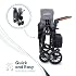 WonderFold W4 Luxe Stroller Wagon - Collapsible Stroller Wagon with Steel Frame - Adjustable Canopy & Push Handle - XL All-Terrain Wheels - for Babies, Toddlers & Kids - 4 Seater - Gray
