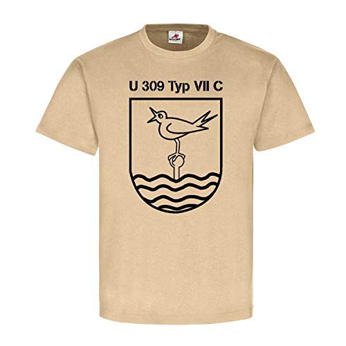 Sous-marin de guerre Type VII C t-shirt bateau d'évasion Brest beige